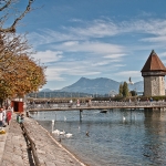 View of the Kappelbrücke in Autumn
