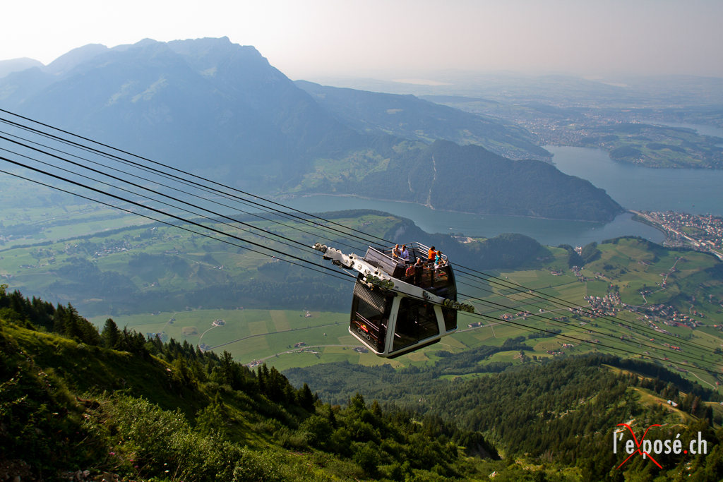 Stanserhorn Cabrio and Lake Lucerne