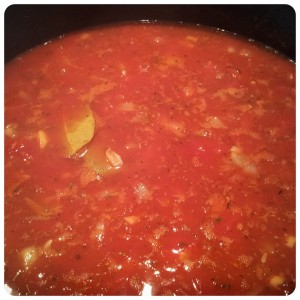 Simmering Tomato Sauce