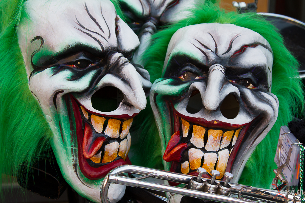 Carnival Masks and Trumpet