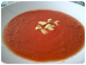 Spicy Heirloom Tomato Gazpacho